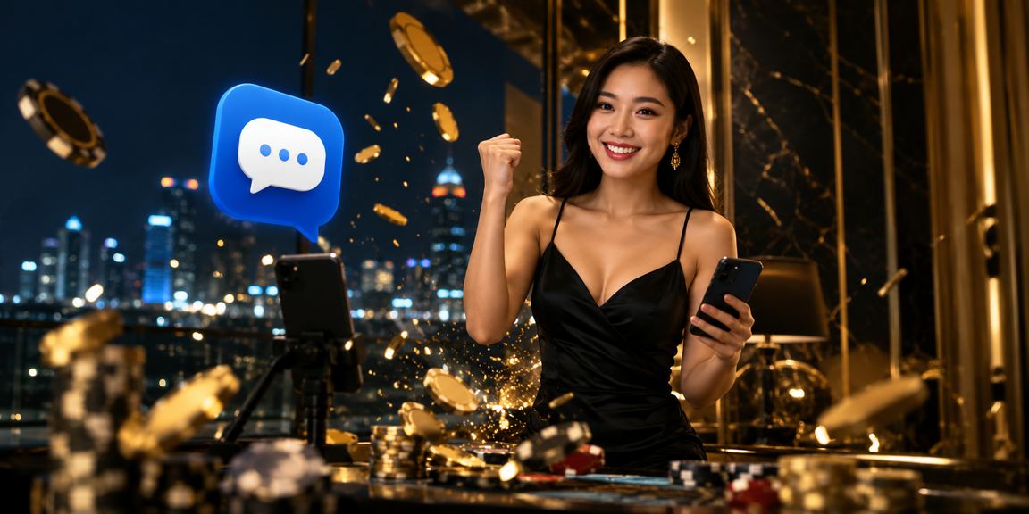 Cảnh casino trực tuyến tại Việt Nam – người chơi theo dõi kết quả trên màn hình lớn